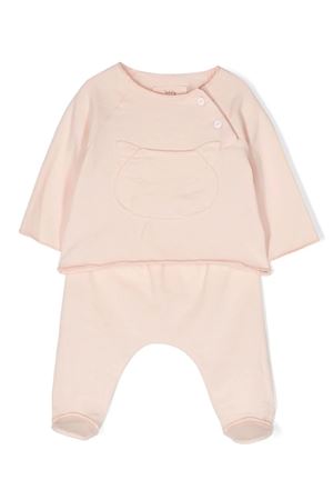 Pink stretch-cotton set TEDDY & MINOU KIDS | I23CP003M7015304